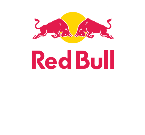 紅牛 桌布 壁紙 — Red Bull Nordenskiöld's Loppet 標誌，兩頭紅色公牛在交叉的滑雪杖之間衝向黃色太陽。