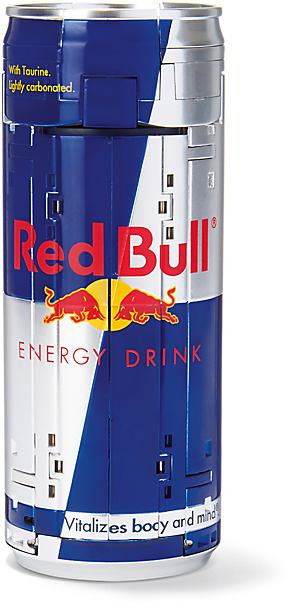 紅牛 桌布 壁紙 — Red Bull 能量飲料罐創意地轉化為一個帶有多個插座的微型電源插座站。