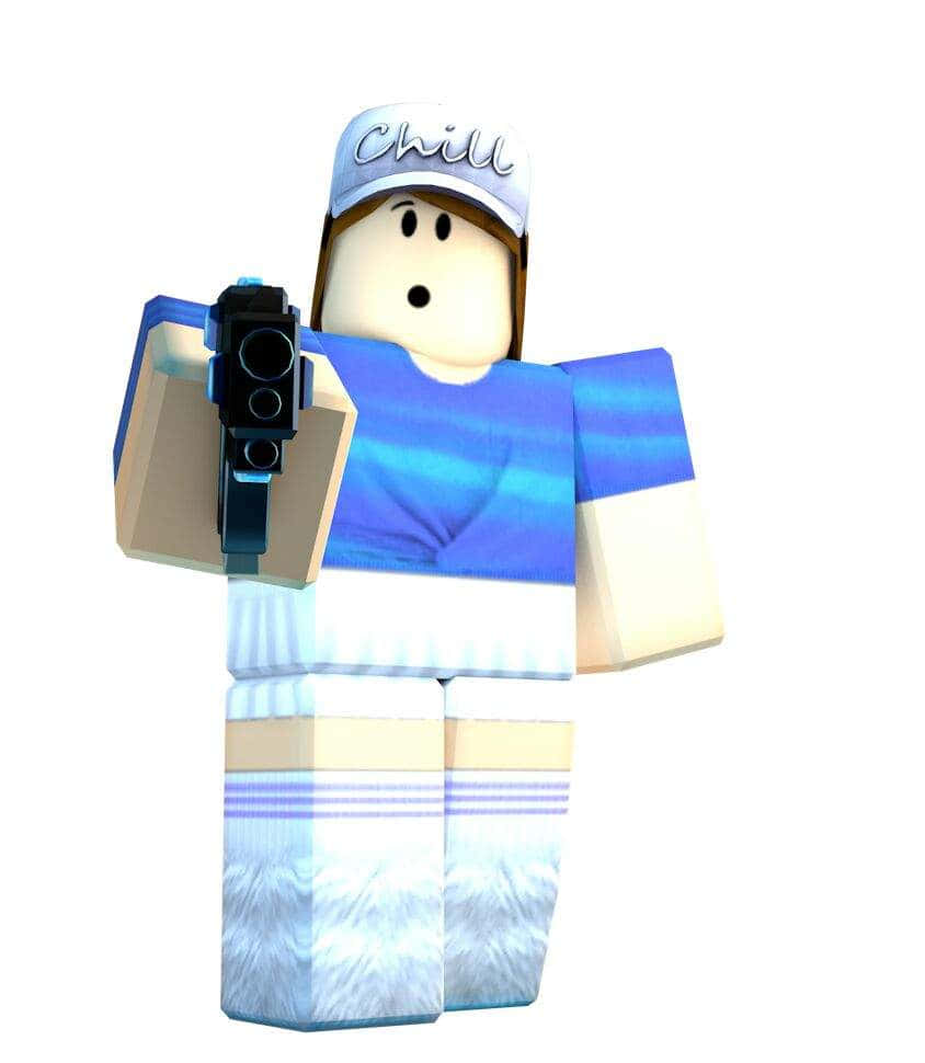戴帽子的 Roblox 角色拿著相機 — Roblox 壁紙