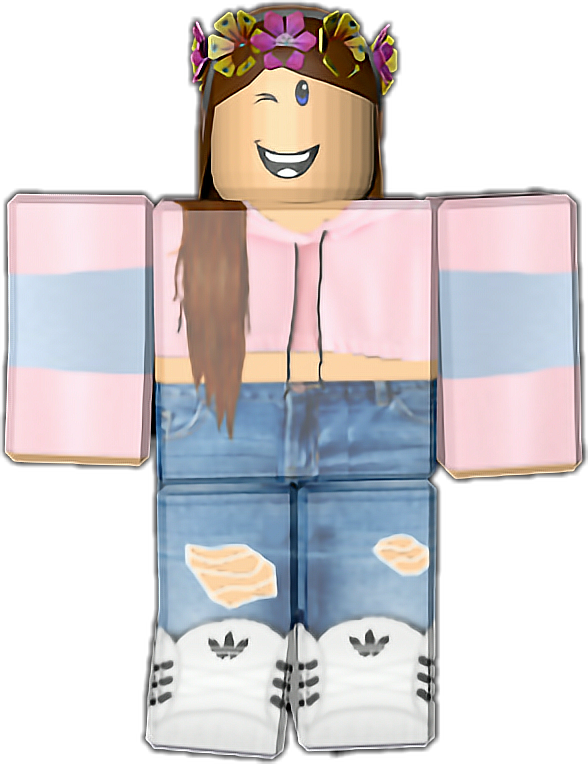 Roblox角色粉色連帽衫花冠 壁紙