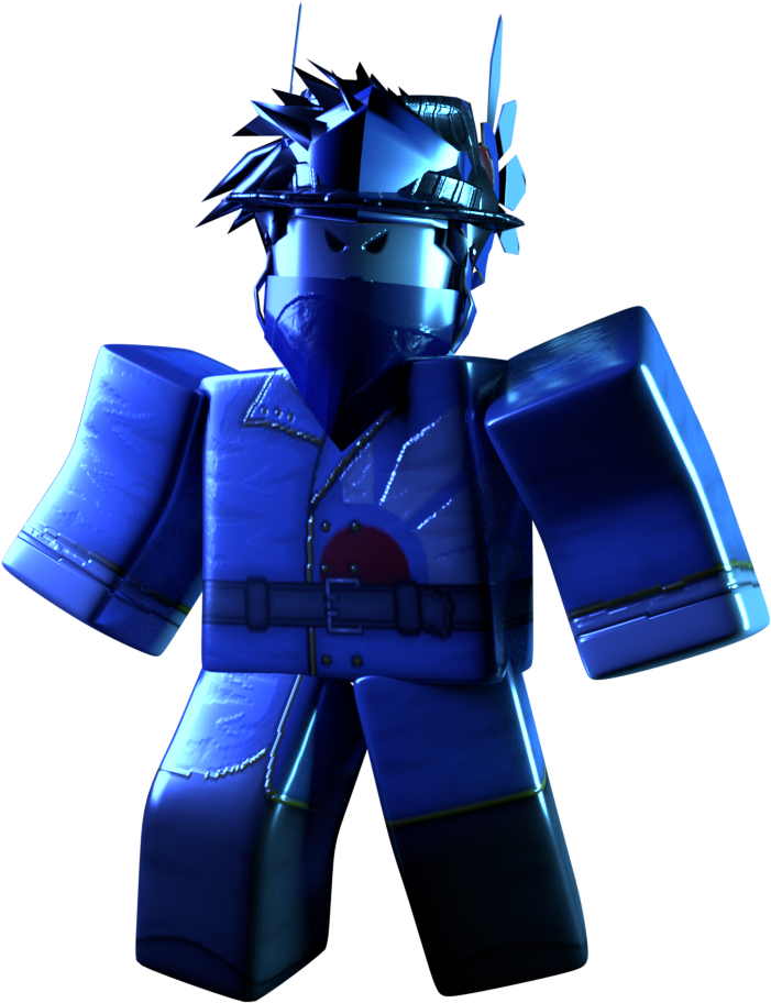 Roblox 藍色角色渲染 壁紙