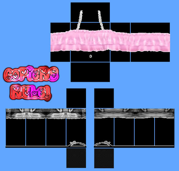 Roblox 粉色上衣服裝模板 壁紙