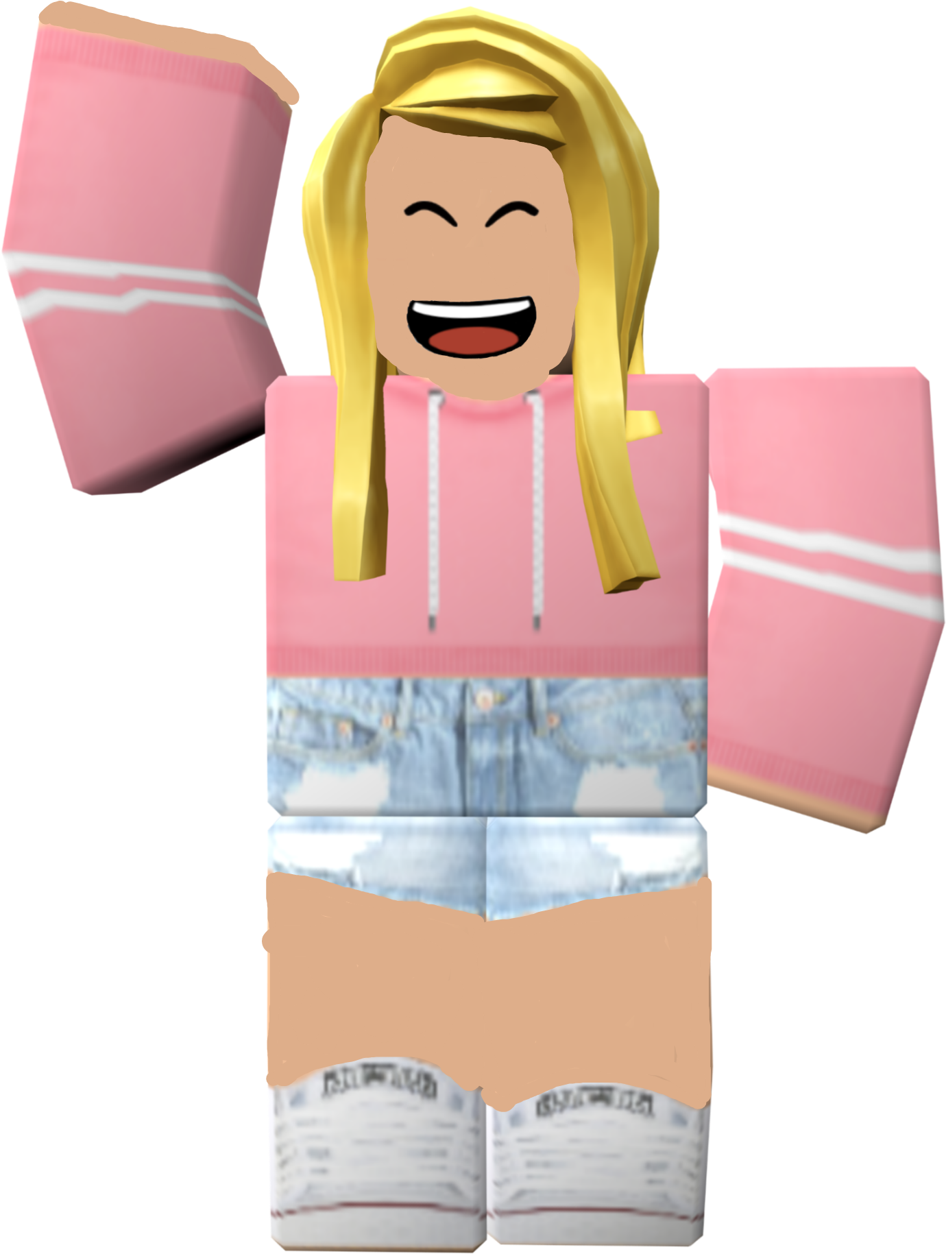 Roblox角色笑臉粉色連帽上衣 壁紙