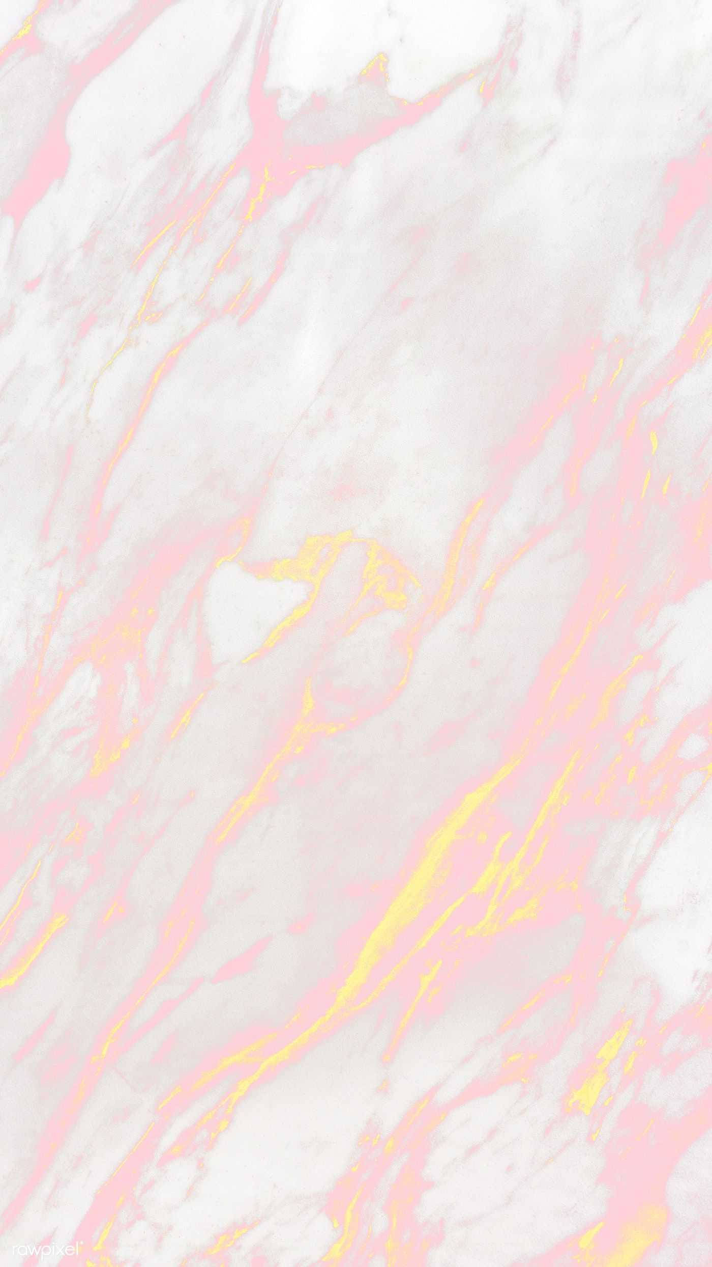 白色背景上帶有粉紅色和金色紋理的抽象大理石圖案。 — Pastel 壁紙