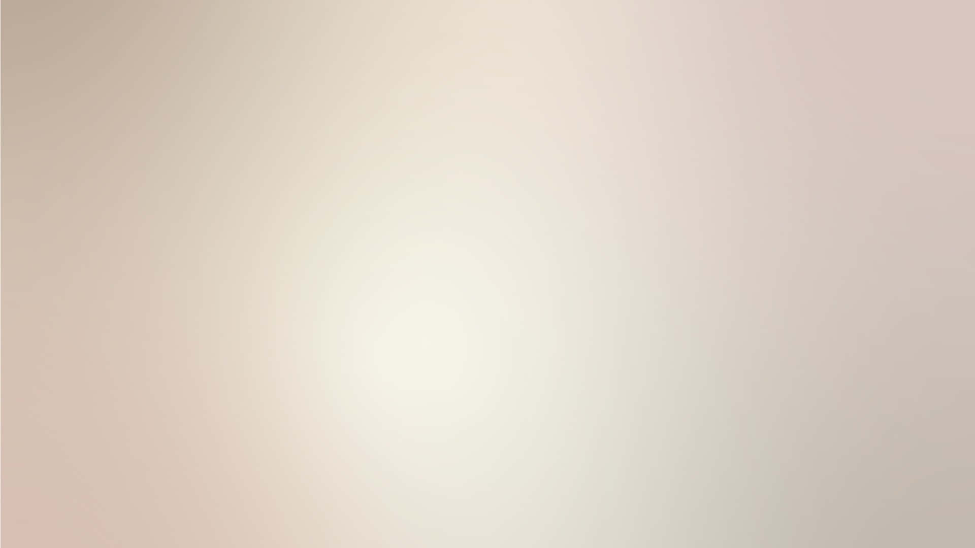  壁紙 — 柔和漸變背景，從明亮的中心向外擴散，帶有溫暖的米色和淡粉色調。