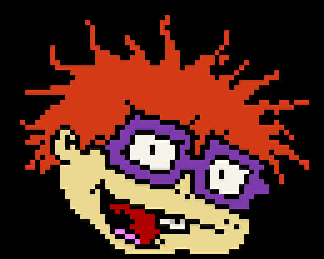 像素化角色 查基·芬斯特 Rugrats 壁紙