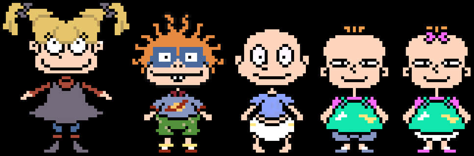 Rugrats8bit 角色陣容 壁紙