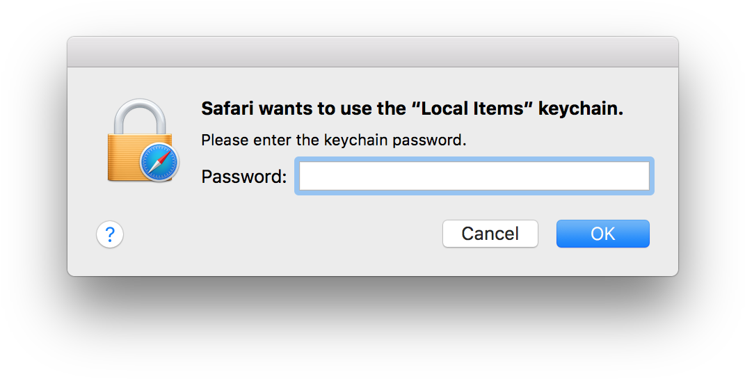 Mac 桌布 壁紙 — Safari 密碼提示對話框，在 macOS 上要求輸入鑰匙圈密碼，帶有鎖定圖示和輸入欄位。