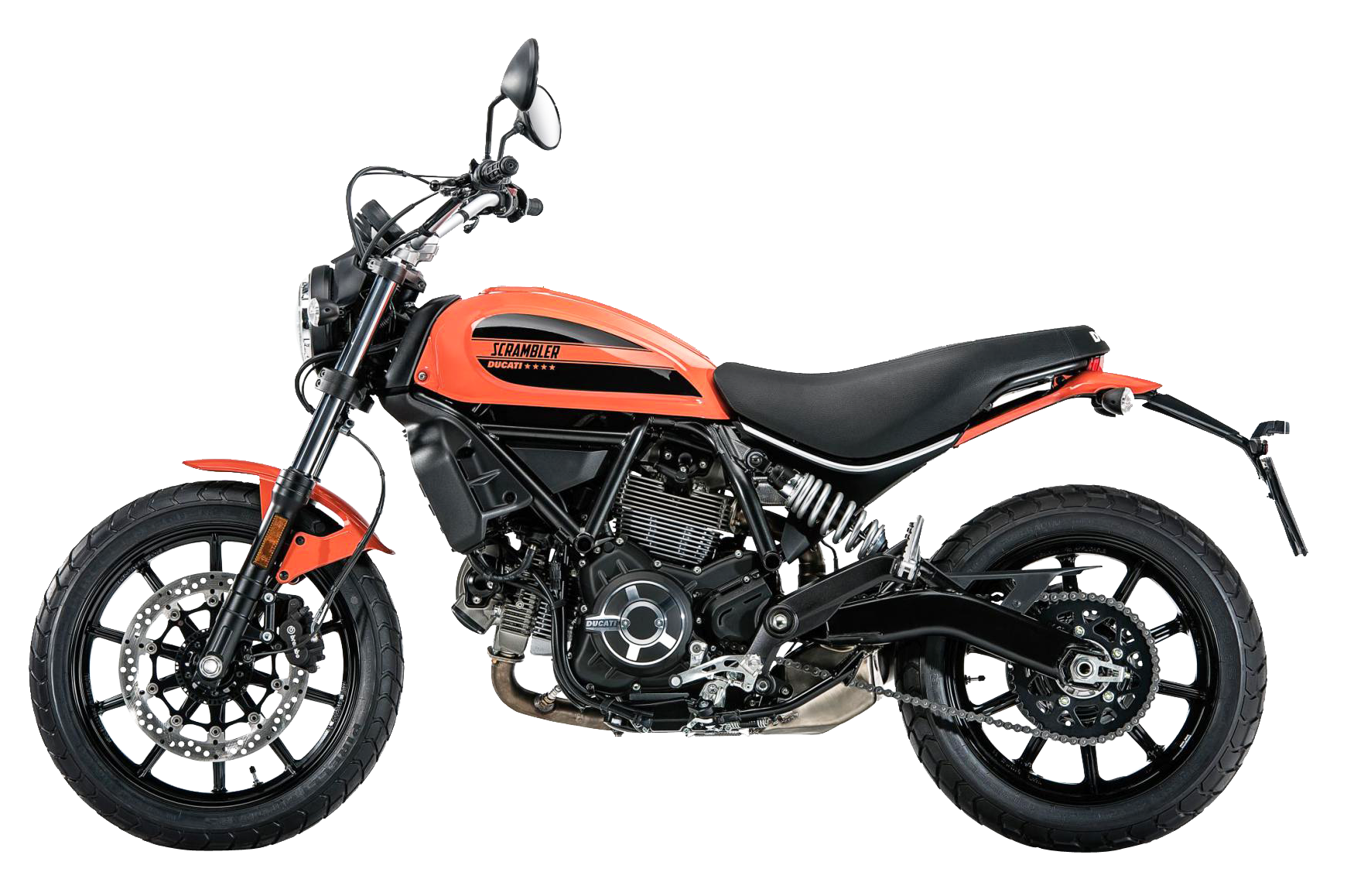 杜卡迪 Scrambler 摩托車側面輪廓 壁紙