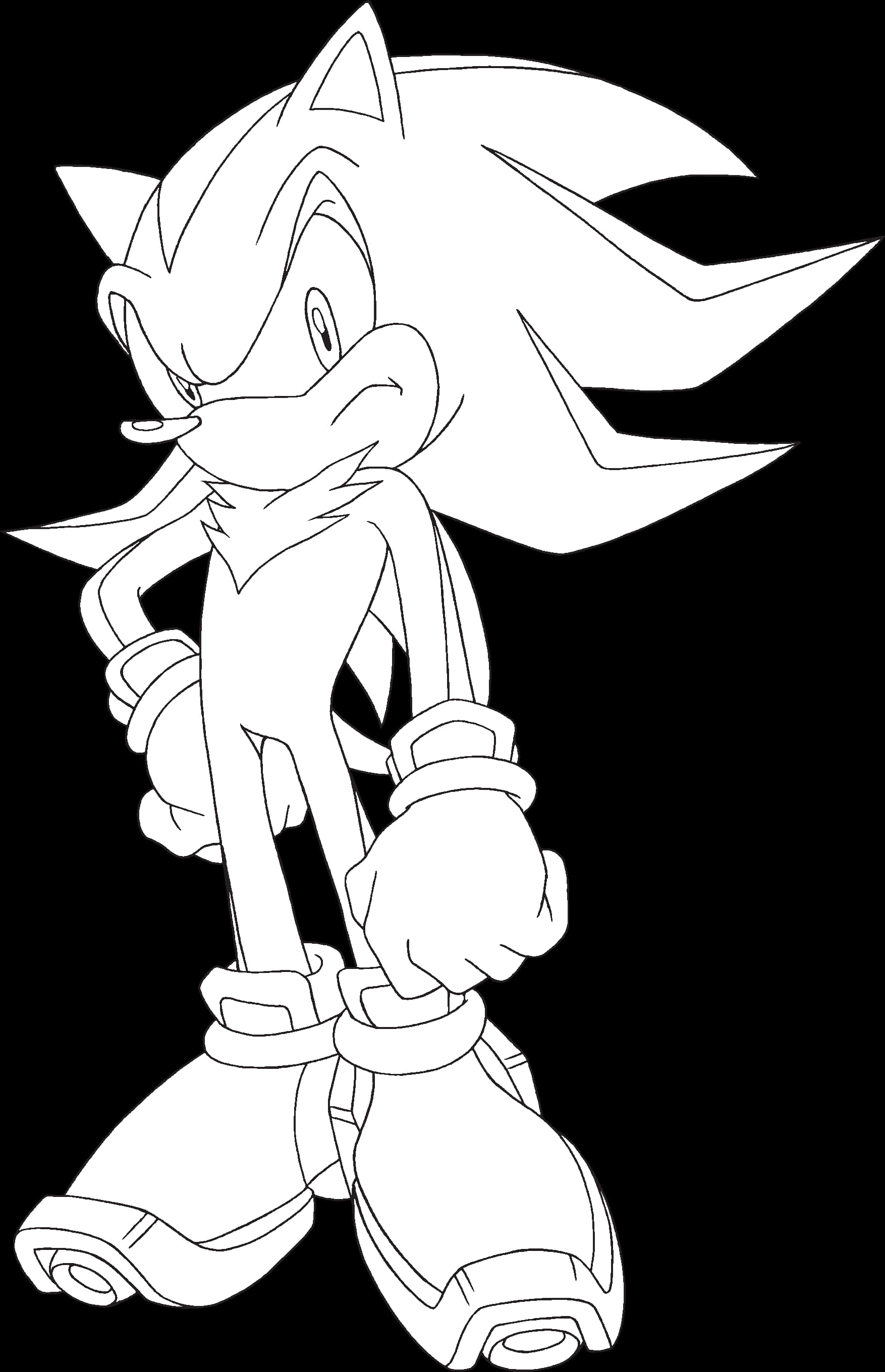 Shadow the Hedgehog 線稿 壁紙