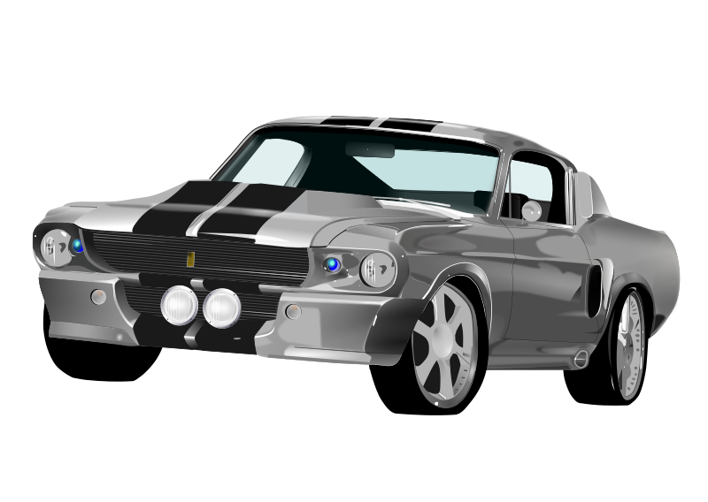 經典銀色野馬Shelby GT500插圖 壁紙
