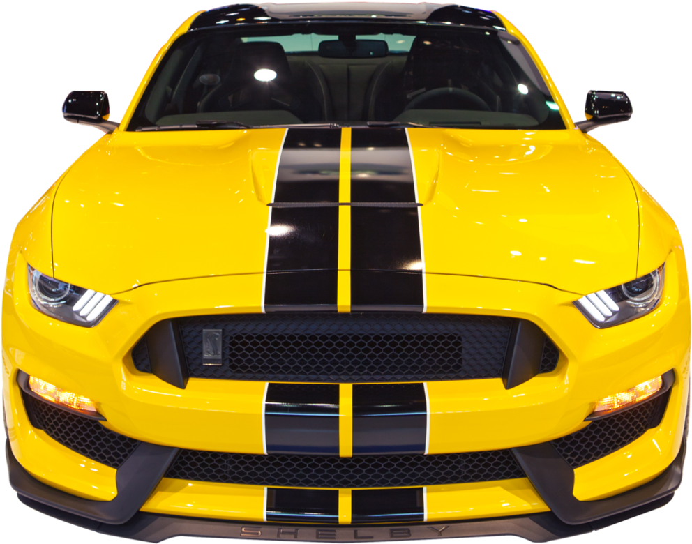 黃黑配色Shelby Mustang正面視角 壁紙