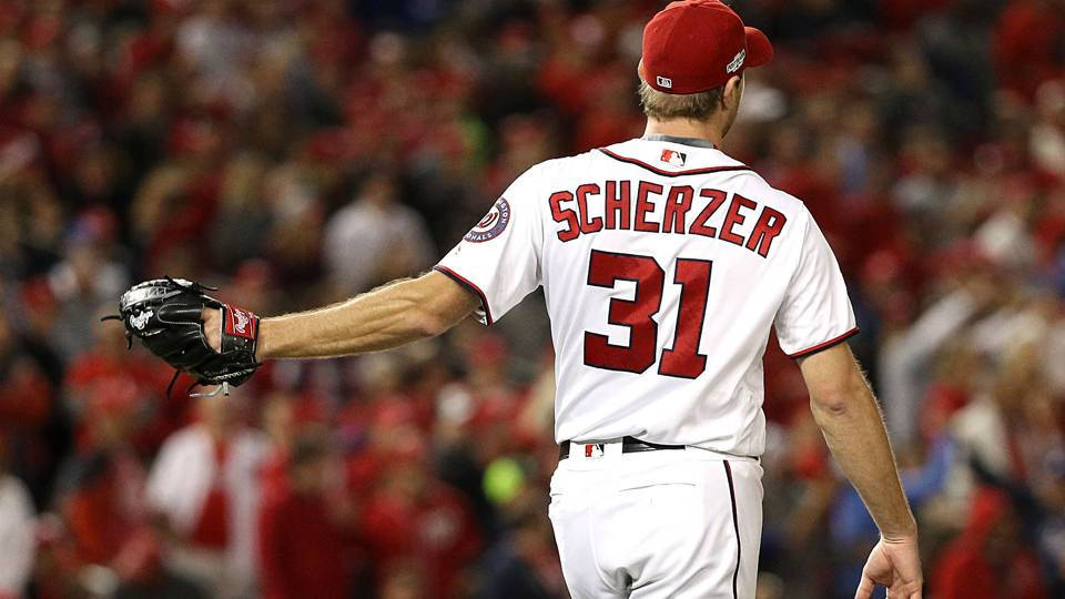 棒球投手Scherzer賽後離場。 — MLB 壁紙