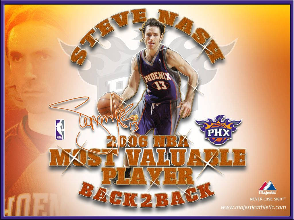 Steve Nash 鳳凰城太陽隊籃球運動員獲得2006 NBA MVP back to back。 — NBA 壁紙