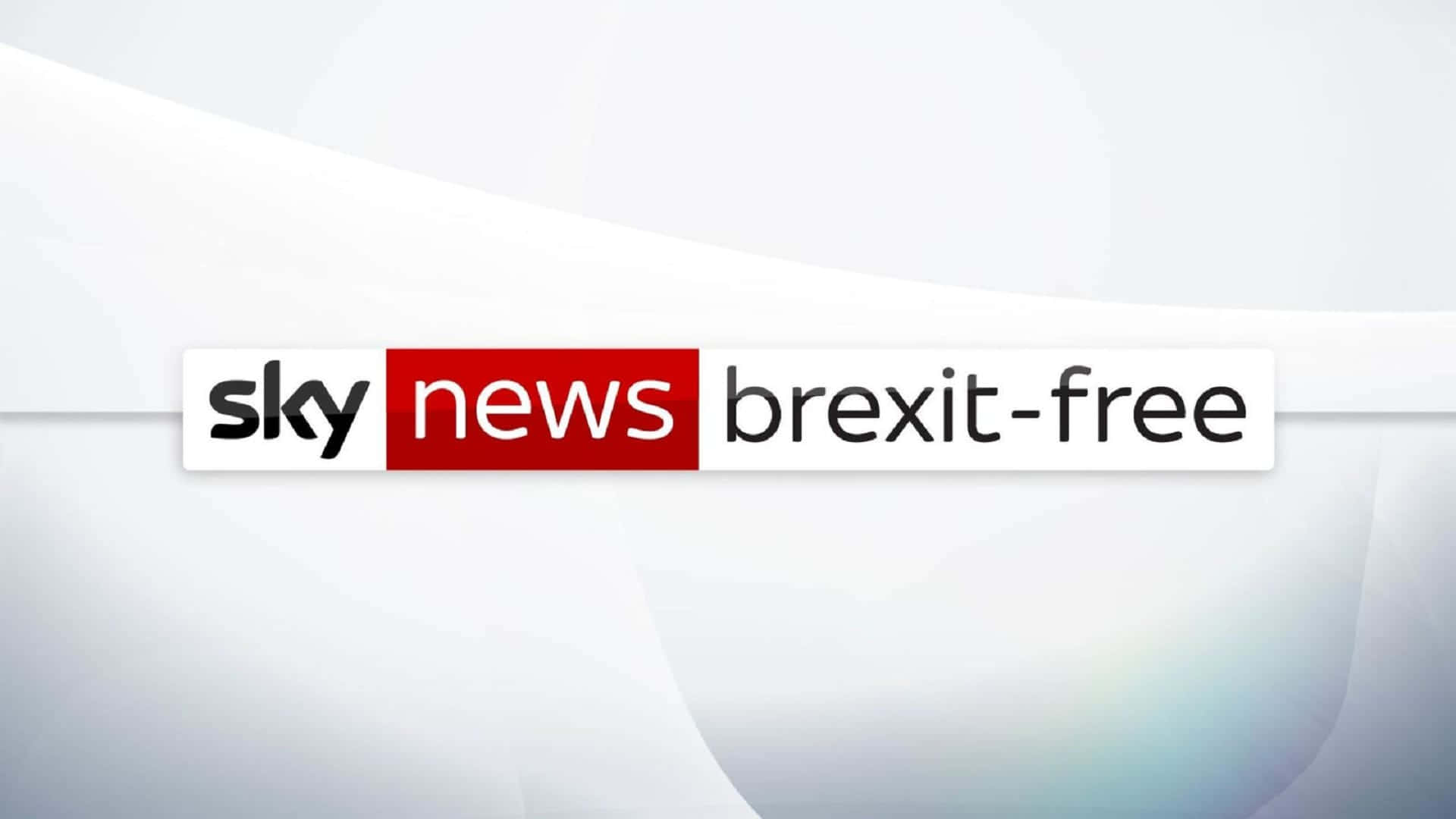 高清 桌布 壁紙 — Sky News Brexit-Free 標誌顯示在乾淨的抽象白色和淺藍色漸變背景上。