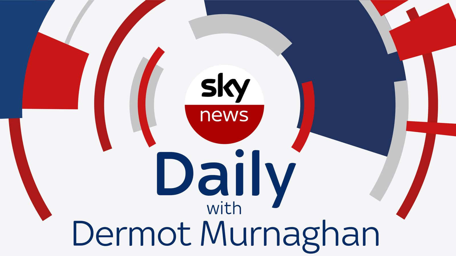 高清 桌布 壁紙 — Sky News Daily 與 Dermot Murnaghan 的醒目圖形標誌，採用紅、藍、白抽象圓形元素。
