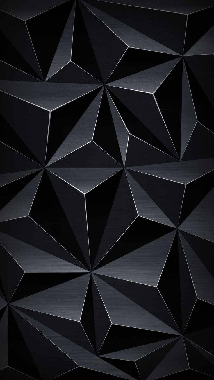 黑色金屬切面和拉絲紋理的抽象幾何圖案。 — iPhone 11 壁紙