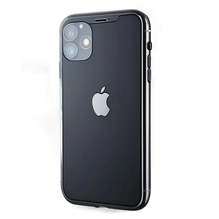 黑色 iPhone 11 Pro 配備三鏡頭和銀色標誌，在煙霧背景上。 — iPhone 11 壁紙