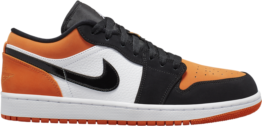 黑、白、橙色的Nike運動鞋，設計簡潔 — Air Jordan 壁紙