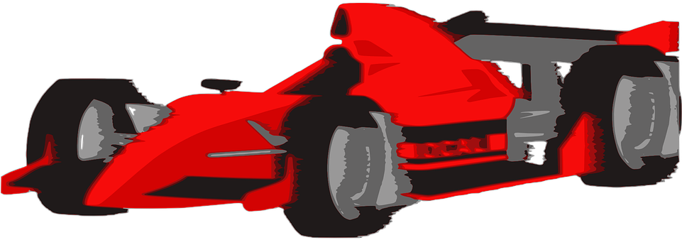 紅黑風格化賽車，棱角設計。 — F1 壁紙
