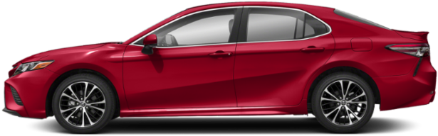 紅色轎車側面輪廓，帶合金輪圈。 — Toyota Supra 壁紙