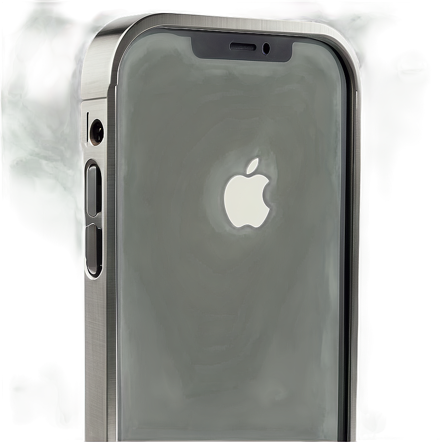 銀色iPhone特寫，暗色螢幕上顯示Apple標誌，背景為彩色抽象圖案。 — iPhone 11 壁紙