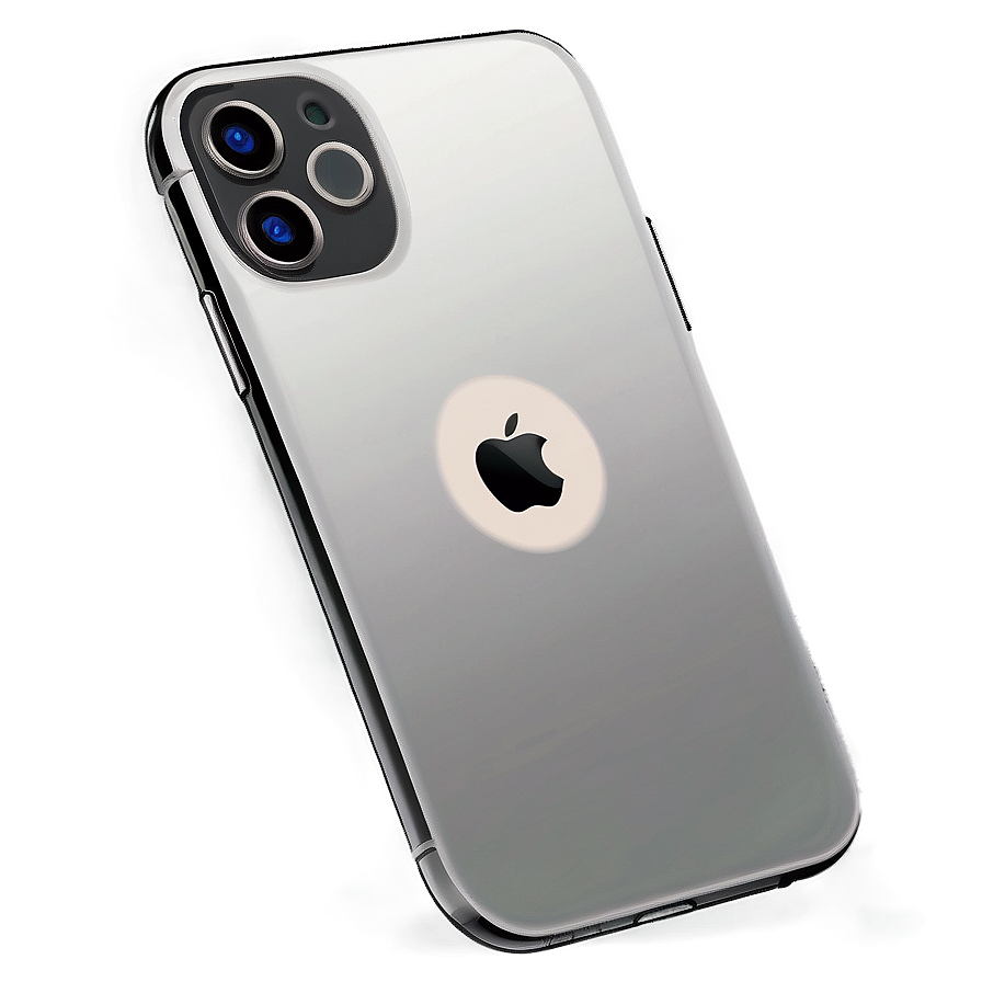 灰色背景上的銀色iPhone，配備三鏡頭相機 — iPhone 11 壁紙