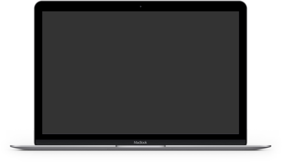 時尚銀色 MacBook 筆記型電腦，深色螢幕，黑色背景 — Macbook Pro 壁紙