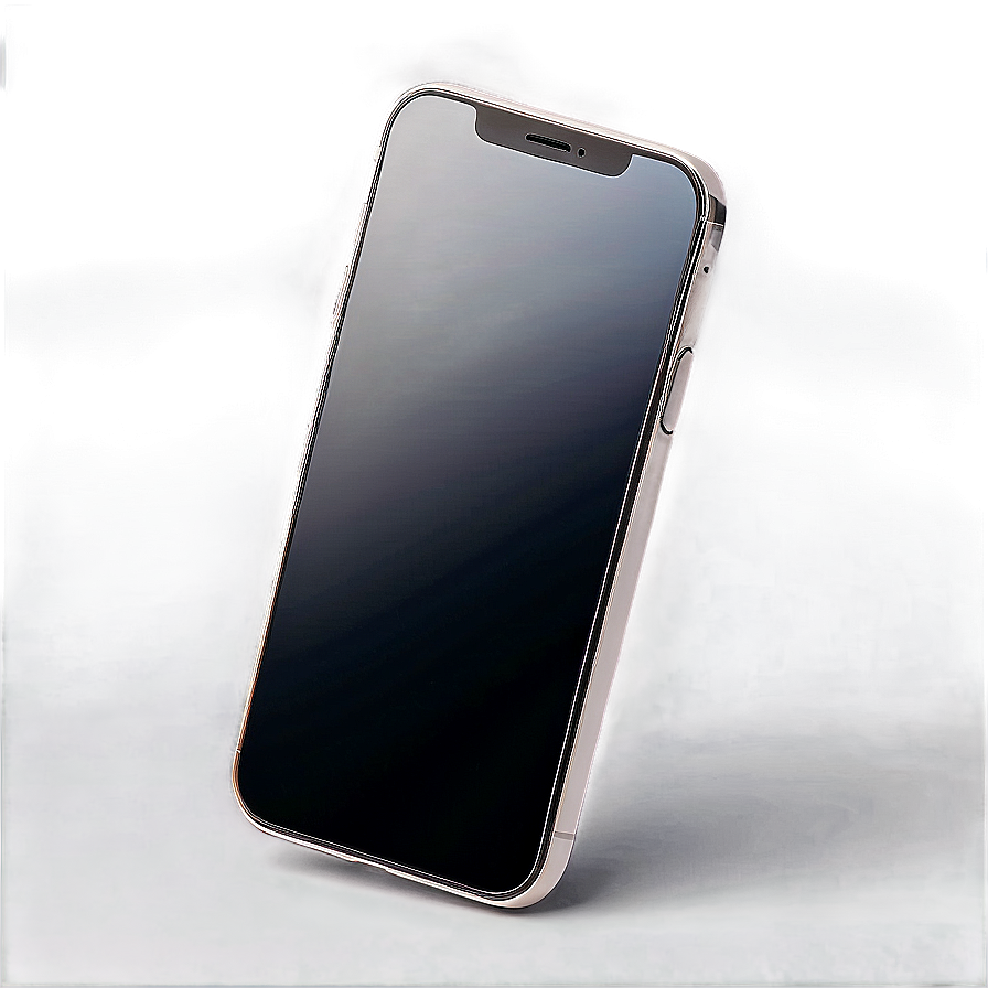銀色智慧型手機，黑色螢幕，置於漸變灰色背景上 — iPhone 11 壁紙