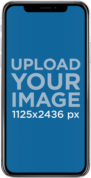 智慧型手機模型螢幕顯示桌布上傳說明。 — iPhone 11 壁紙