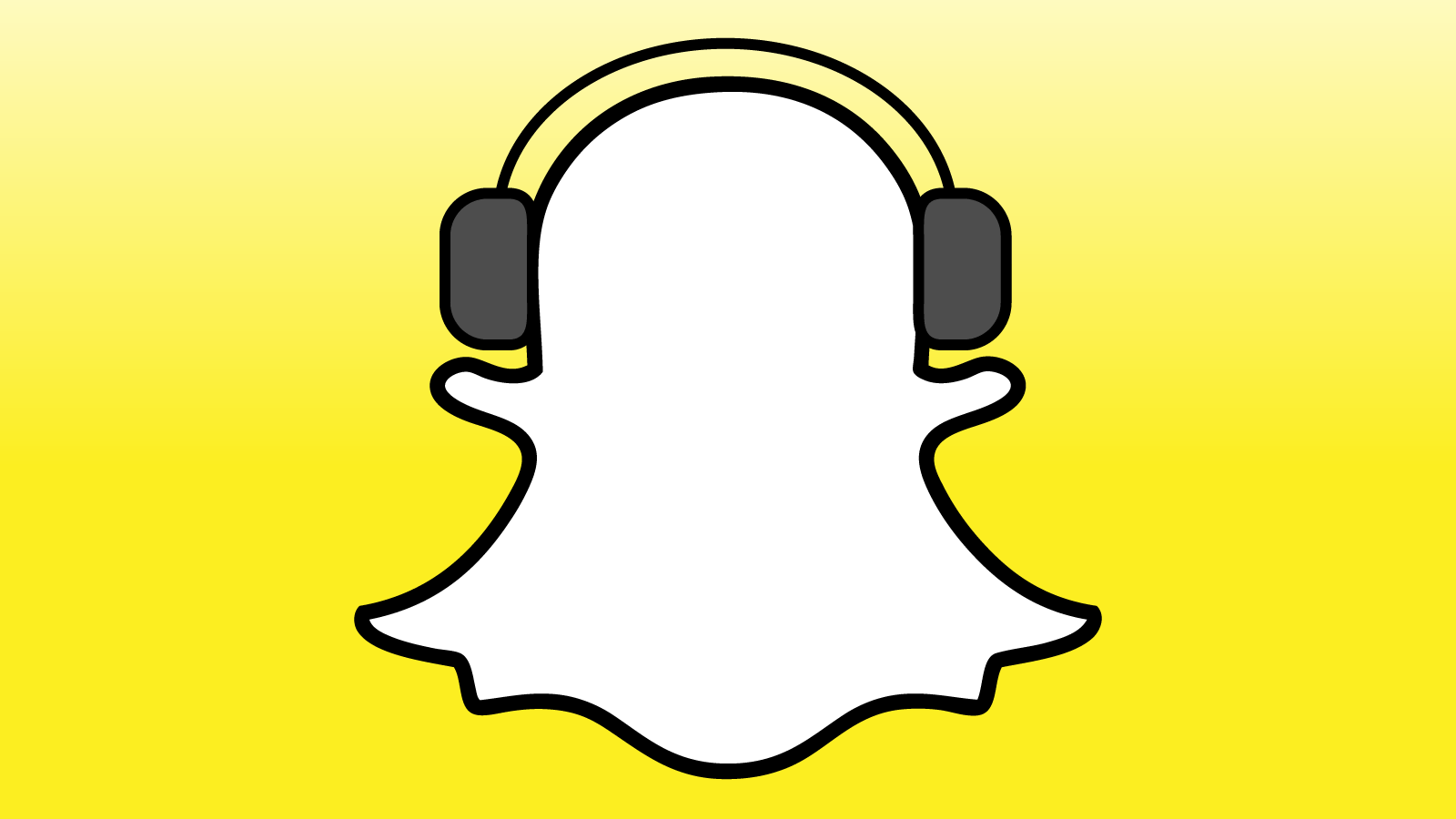 Snapchat 標誌搭配耳機 壁紙