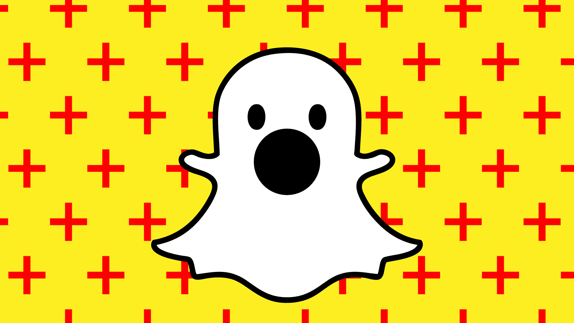 Snapchat 鬼魂標誌黃色背景 壁紙