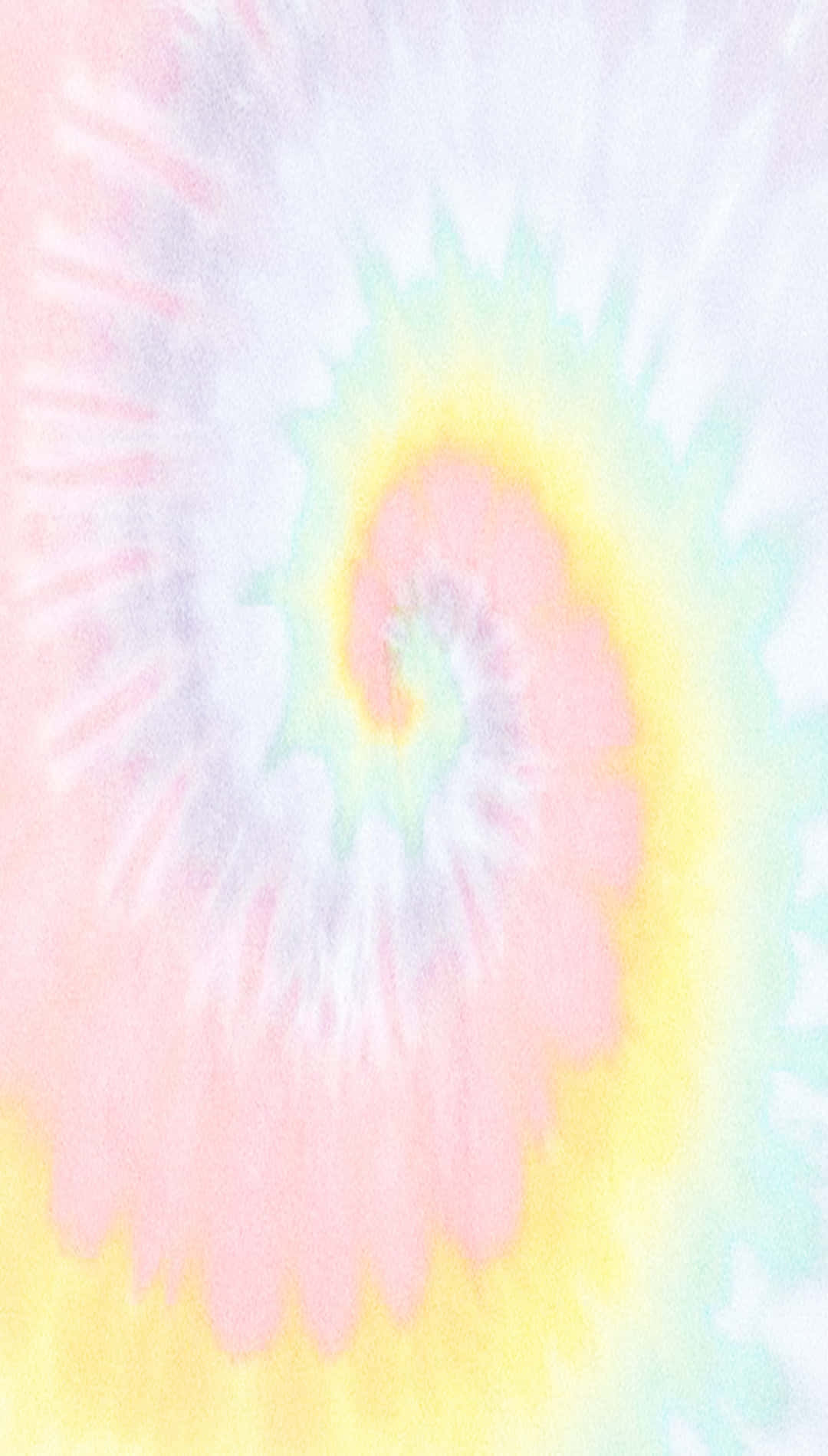 粉彩紮染螺旋圖案，帶有粉紅、黃色和薄荷綠的柔和漸變。 — Pastel 壁紙
