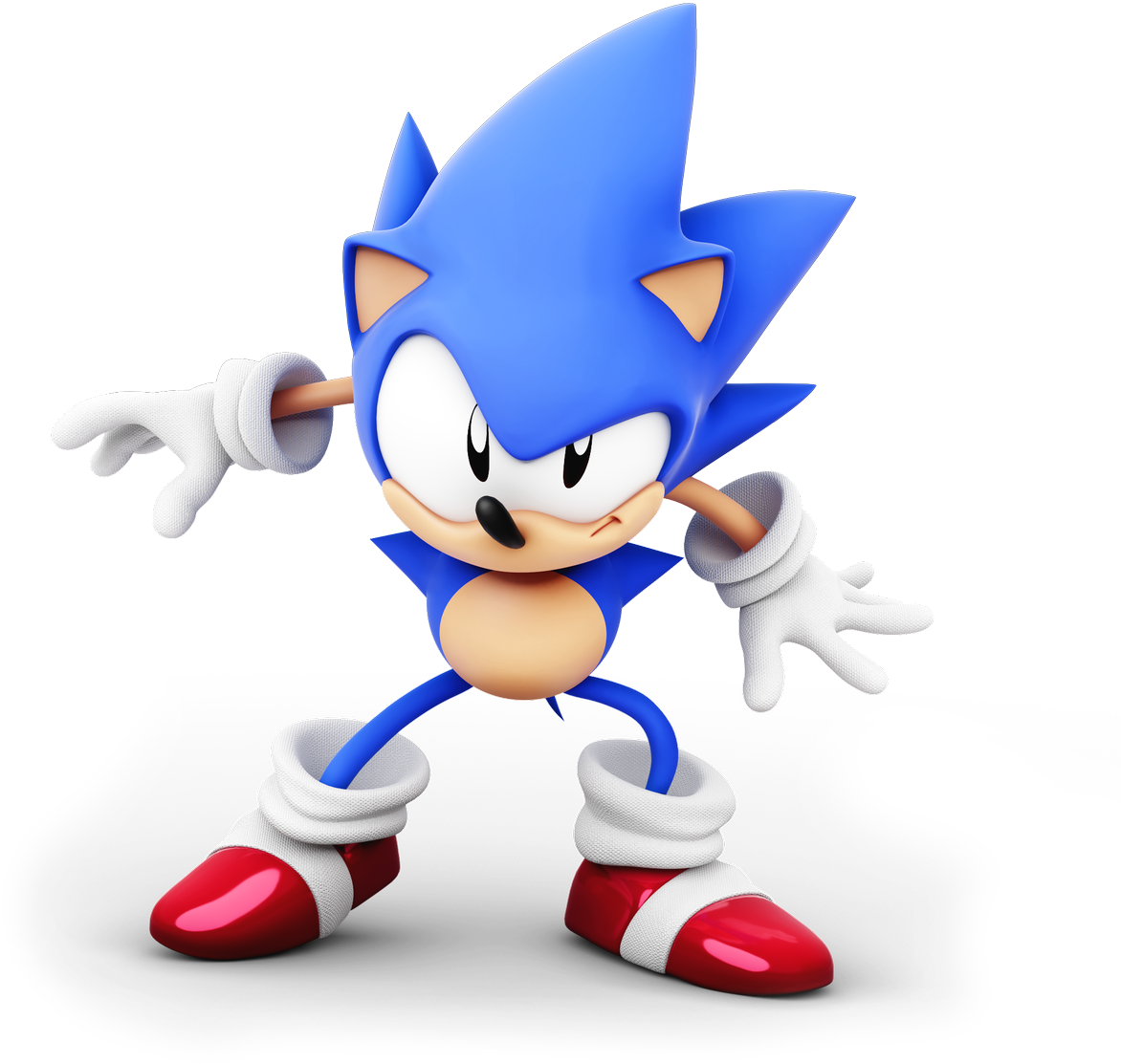 藍色極速音速小子Sonic 3D渲染圖 壁紙