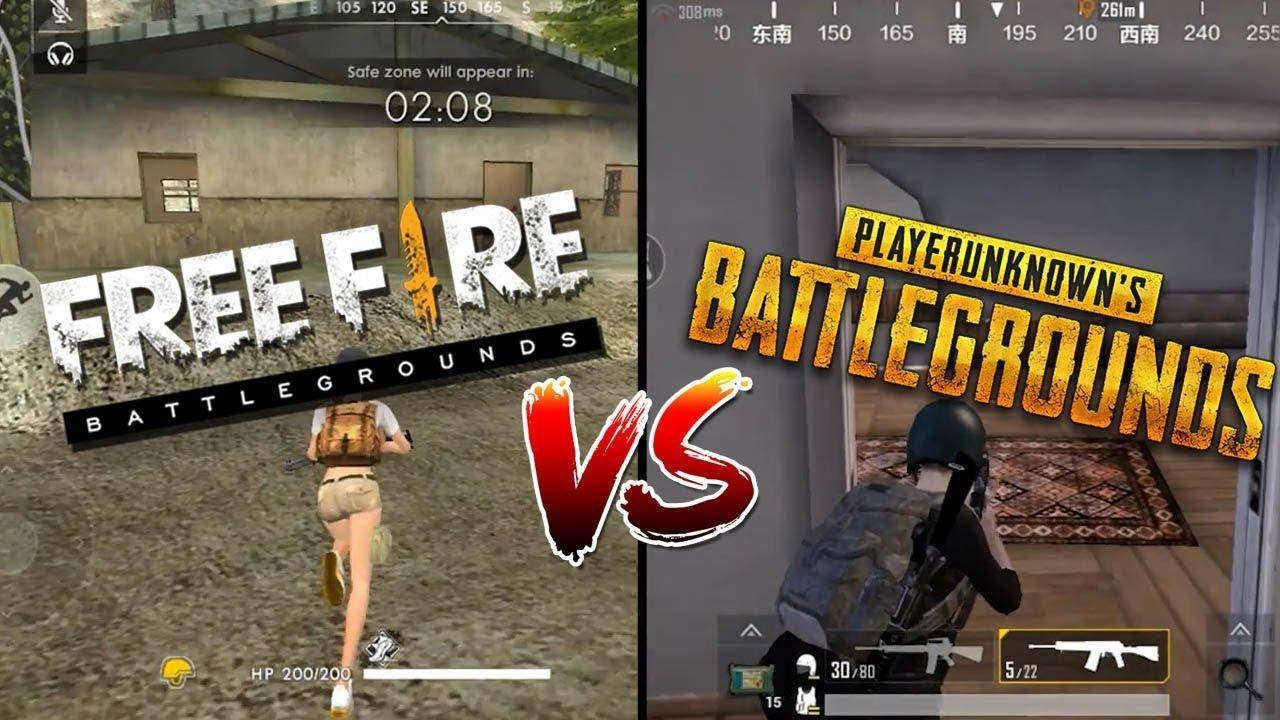 Free Fire vs PlayerUnknown's Battlegrounds 手機遊戲比較畫面 — Free Fire 壁紙
