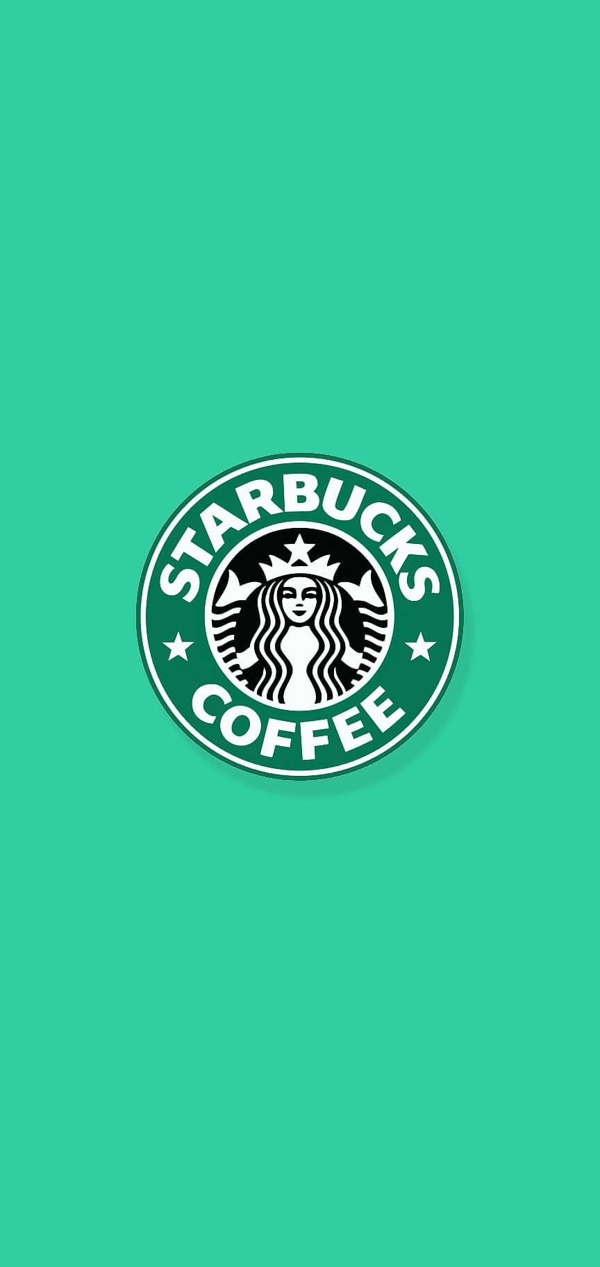 青色背景上的 Starbucks Coffee 標誌 — 星巴克 GIF 壁紙