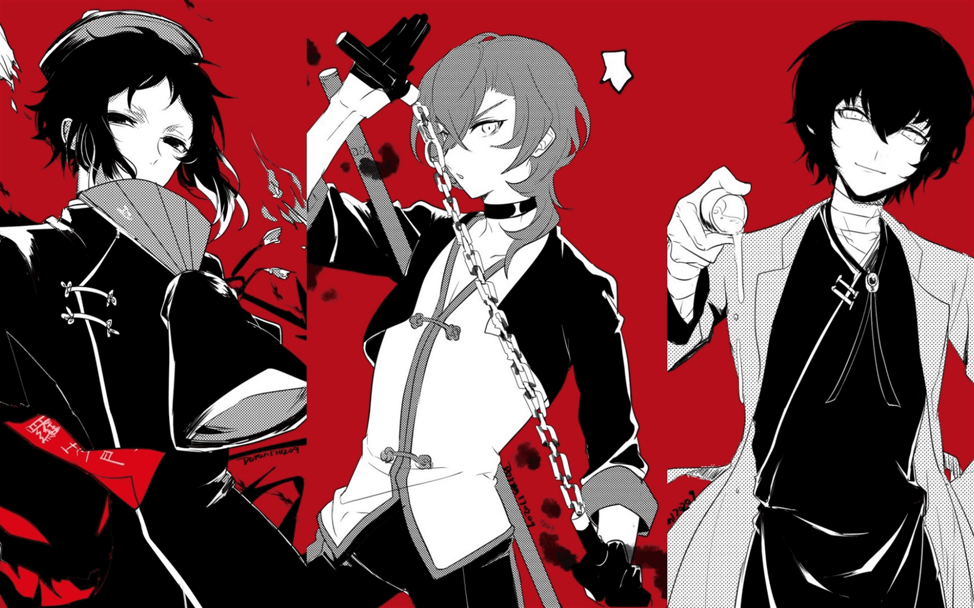 《文豪Stray Dogs》中充滿謎團的角色們 壁紙