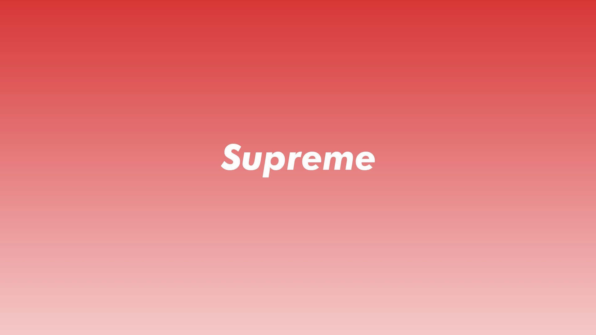 在紅色到粉紅色漸變背景上以白色文字顯示的 Supreme 標誌。 — Supreme GIF 壁紙