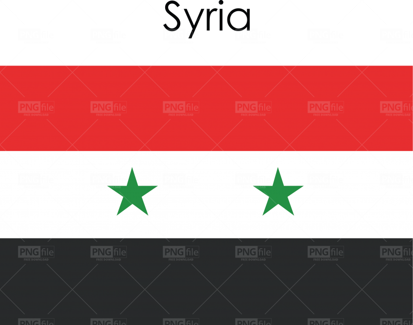 帶有紅色、白色、黑色條紋和兩顆綠色星星的敘利亞國旗 — Jordan Logo 壁紙