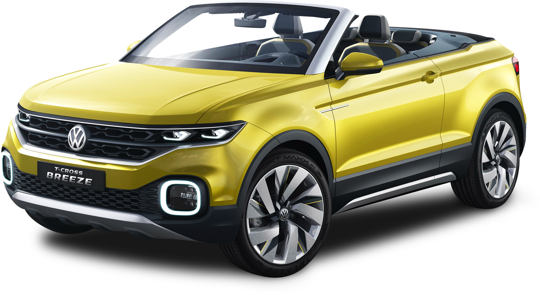 福斯 T-Cross Breeze 黃色敞篷車 壁紙