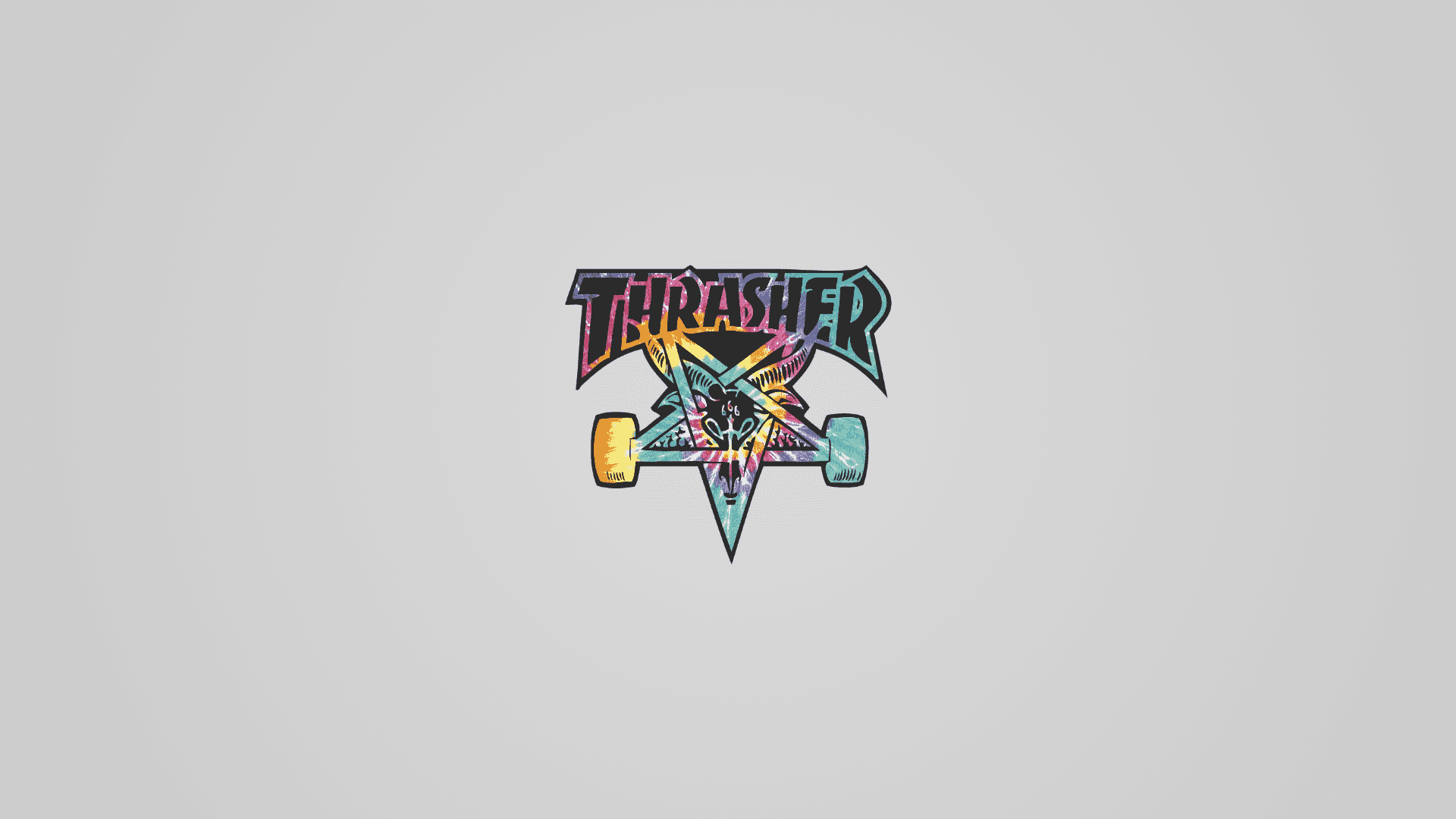帶有Thrasher字樣的彩色標誌 壁紙