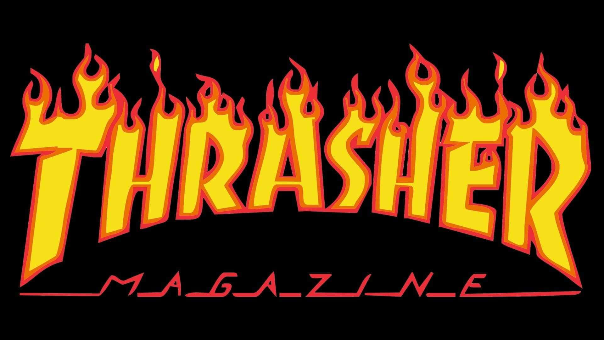 Thrasher 雜誌標誌搭配火焰 壁紙