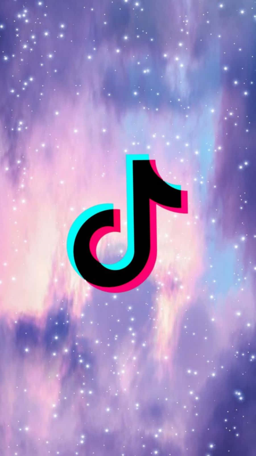 TikTok 標誌在星空中的景象 壁紙