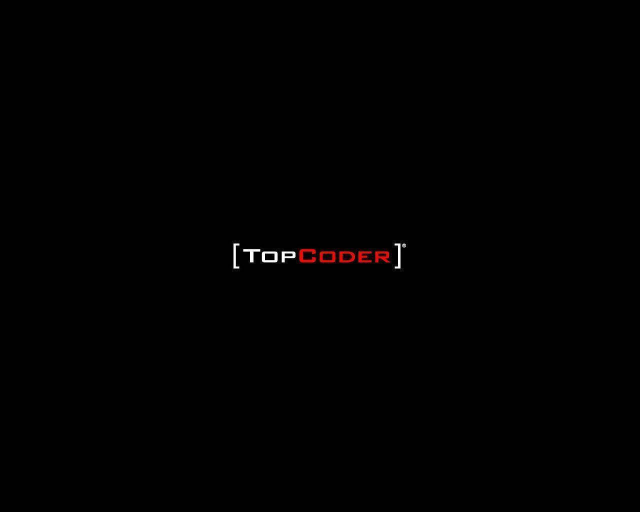 Coder 桌布 壁紙 — TopCoder 標誌以白色和紅色文字居中顯示在純黑色背景上。