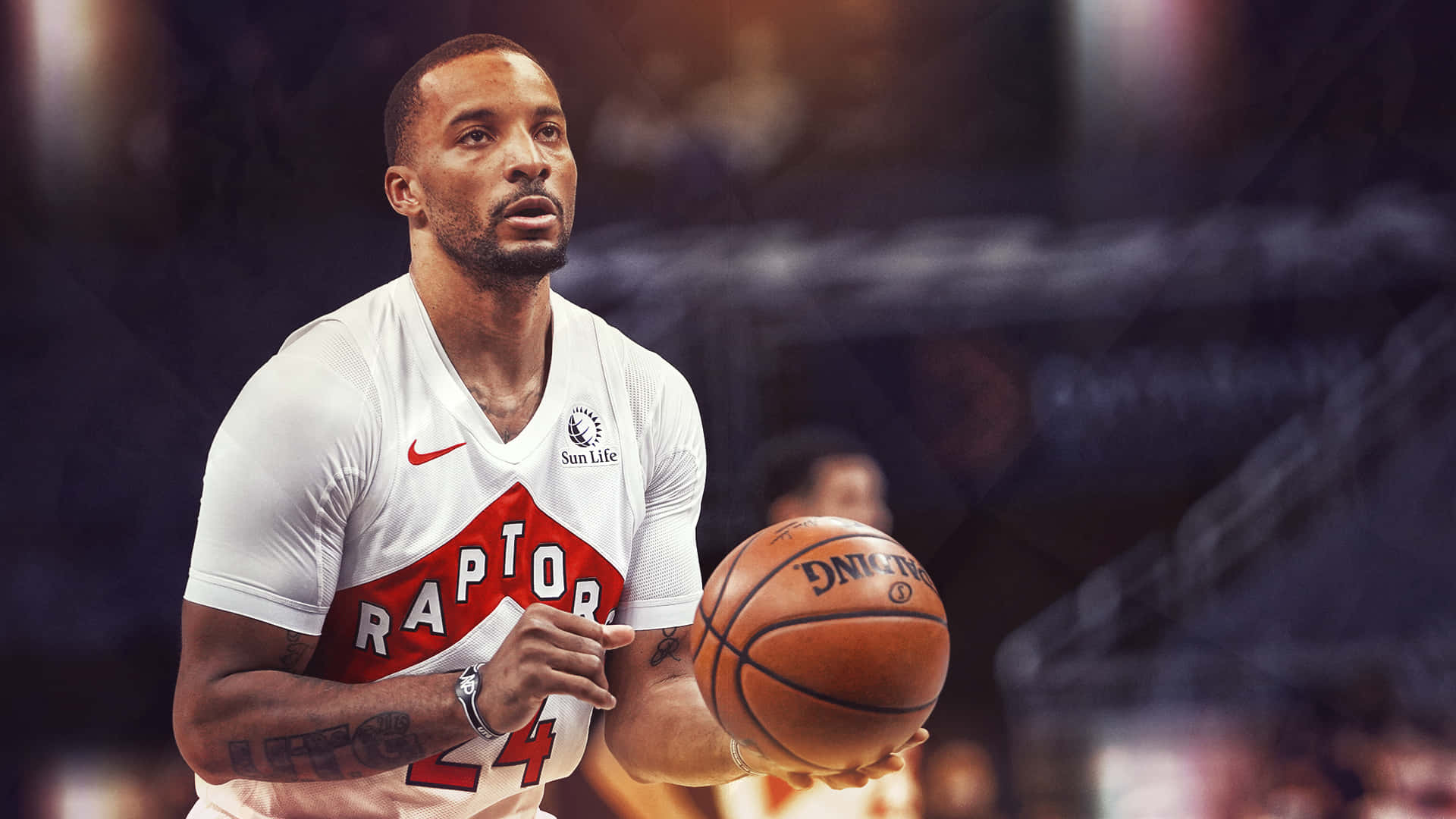 職業籃球運動員在比賽中持球。 — NBA 壁紙