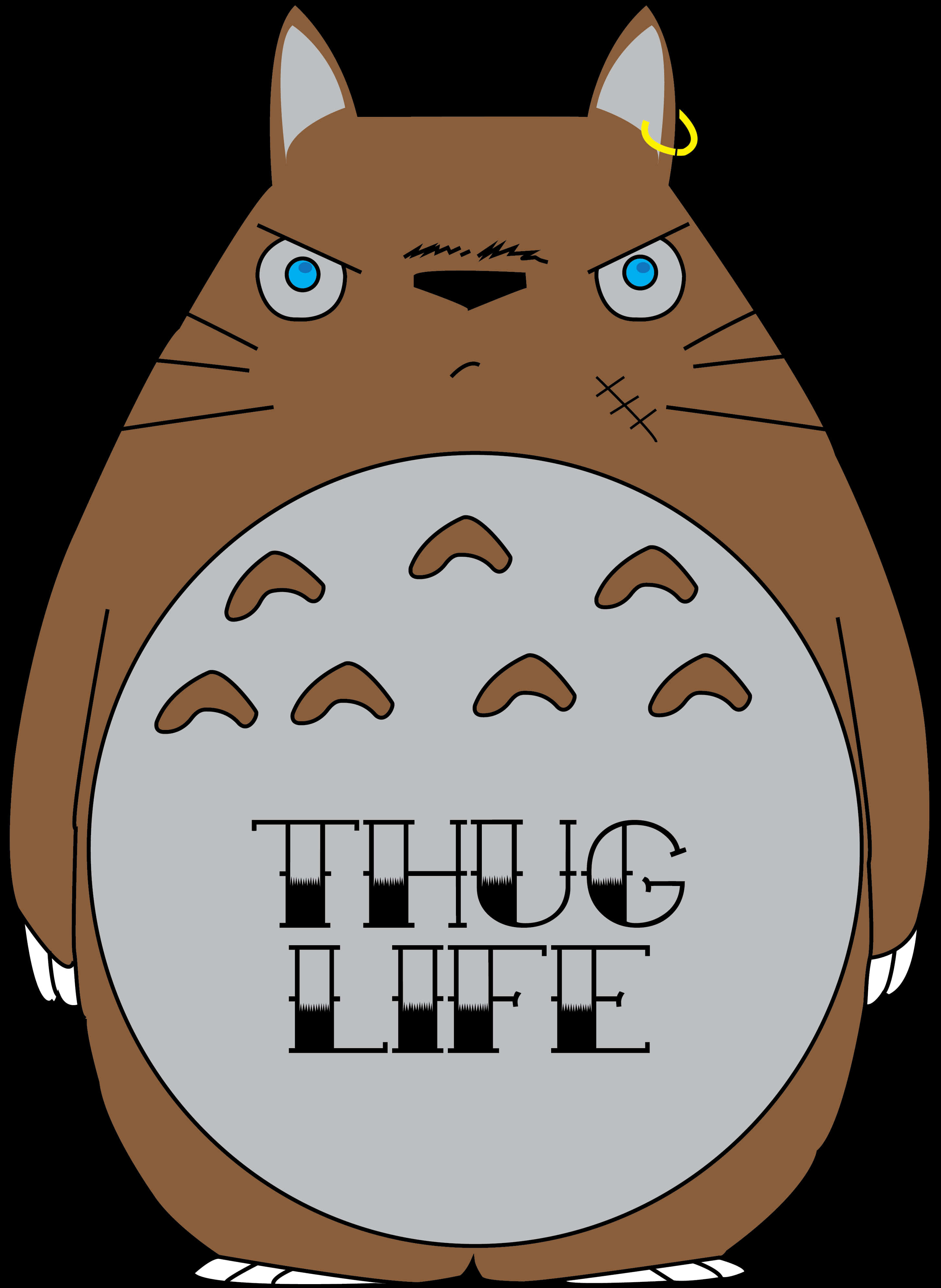 Totoro 黑幫人生惡搞版 壁紙