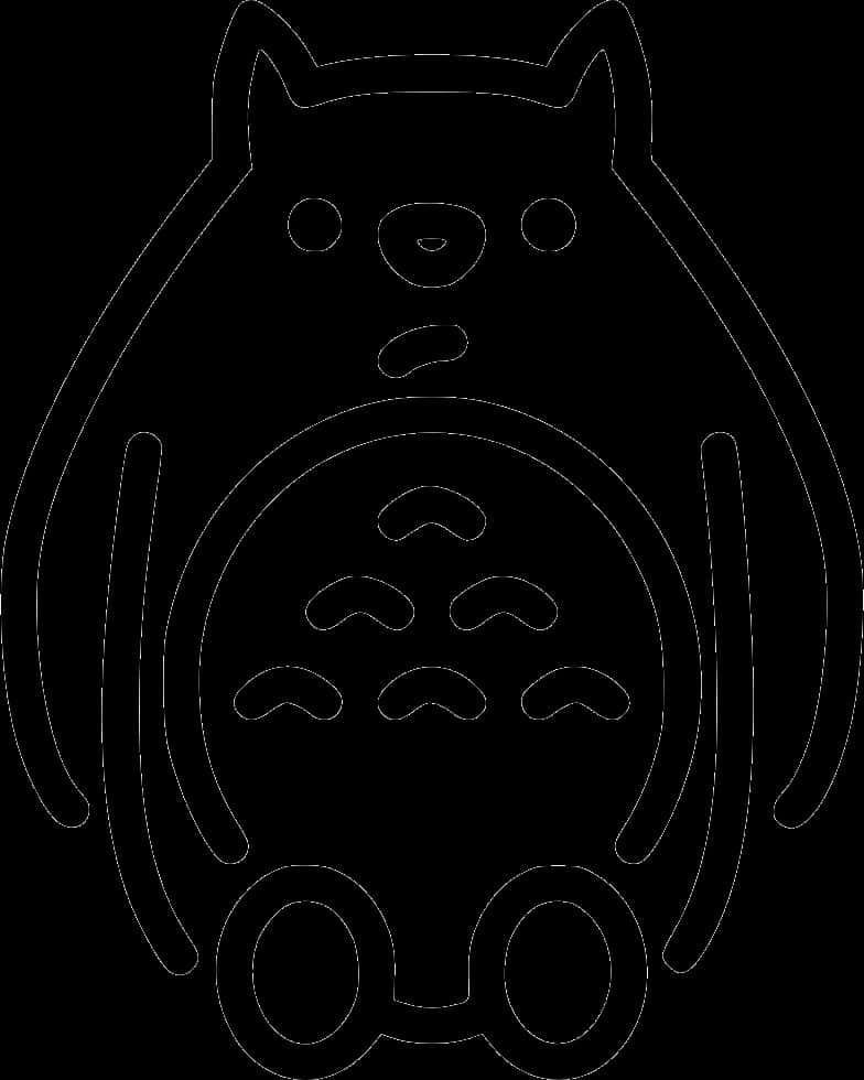 Totoro 輪廓藝術 壁紙