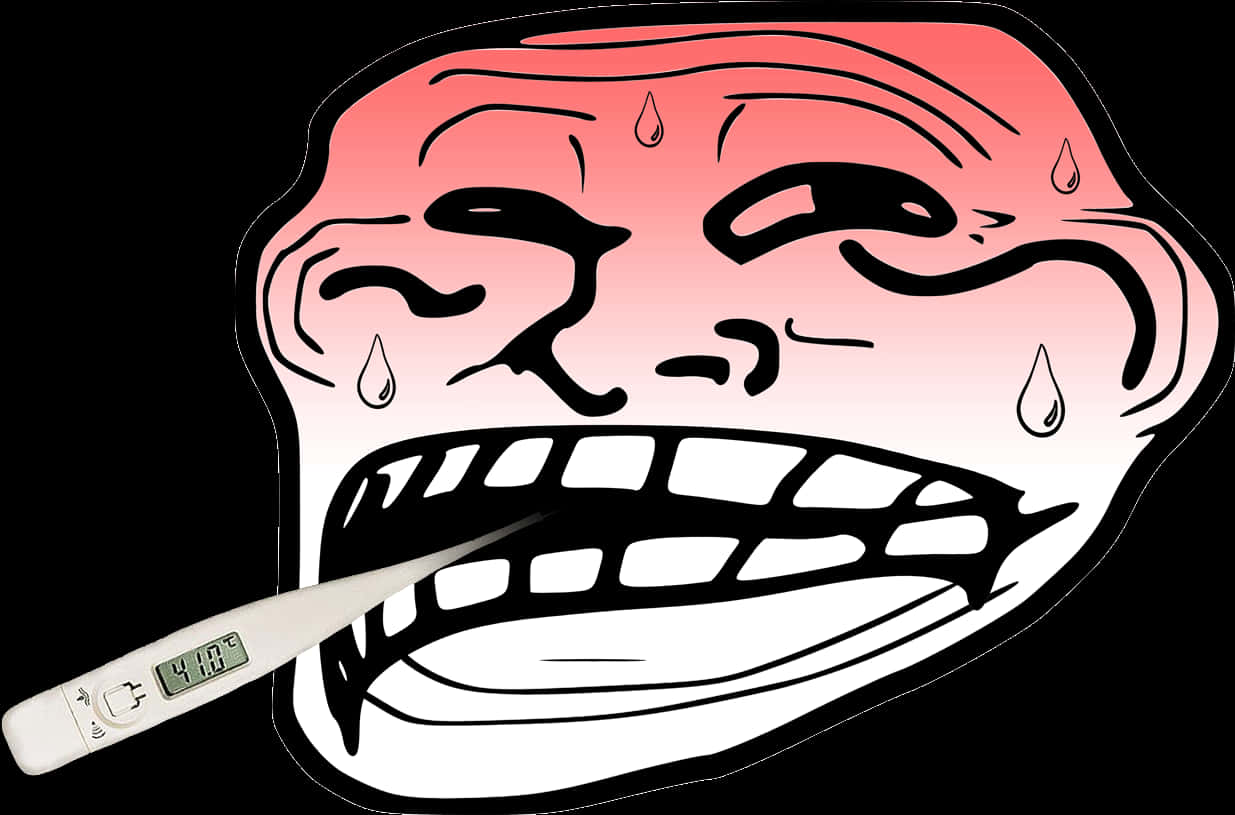 Troll Face 發燒溫度計 壁紙