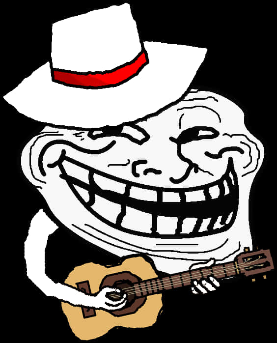 巴西 Troll Face 牛仔帽吉他 壁紙