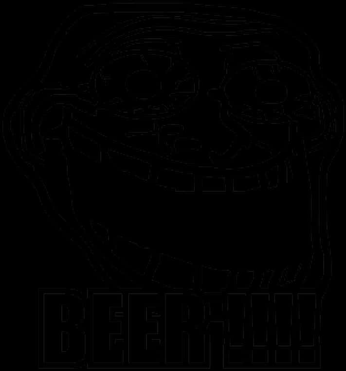 Troll Face 輪廓與文字 壁紙